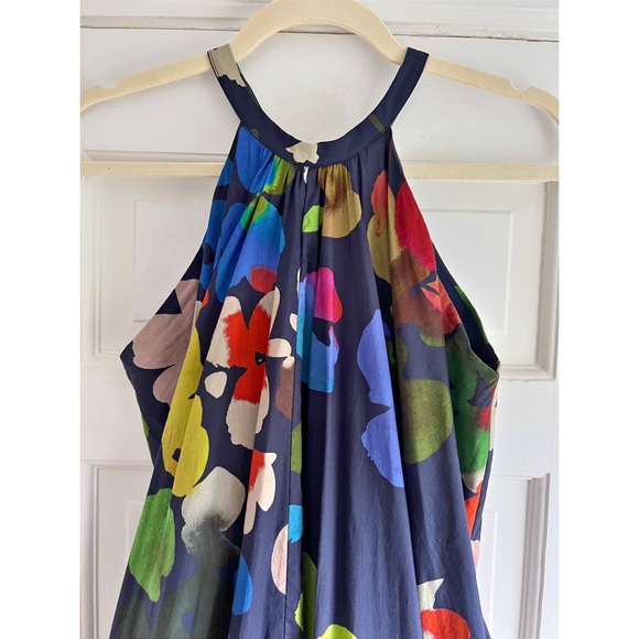 Anthropologie WHIT TWO Floral Halter MIDI Dress - Picture 8 of 15